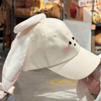 Mũ chó con nhồi bông hoạt hình dễ thương phong cách Hàn Quốc bán chạy, đa năng, làm thon gọn khuôn mặt, mũ mỏ vịt cho đầu lớn, cần thiết cho các buổi đi chơi