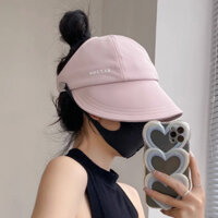 Mũ Chống Nắng Bằng Lụa Mát Kèm Dây Buộc Tóc Đuôi Ngựa Thời Trang Mùa Hè Cho Nữ