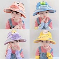 Mũ chống nắng cho bé, mũ chống nắng đa năng, mũ gắn quạt tích điện USB chống tia UV UPF50+ có dây rút - Happy Home 4U