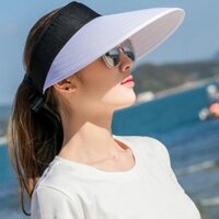 Mũ chống nắng chống uv rộng vành nửa đầu thời trang, nón chống nắng rộng vành nữ