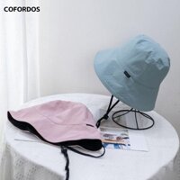 Mũ chống nắng COFORDOS, Mũ xô vành rộng hai mặt, Mũ chống nắng thoáng khí Mũ ngư dân nữ