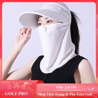 Mũ chống nắng golf nữ kèm khẩu trang thoáng khí chống tia UV cực tím MN013