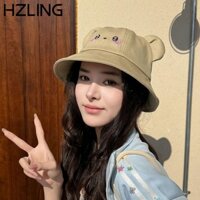 Mũ chống nắng HZLING, Mũ xô thời trang màu trơn, Mũ ngư dân chống gió thông thường