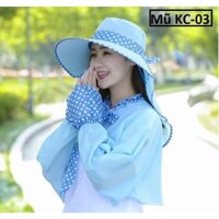 Mũ chống nắng kèm áo chống nắng chống uv phong cách hàn, mũ nón chống nắng rộng vành thời trang tặng kèm áo choàng
