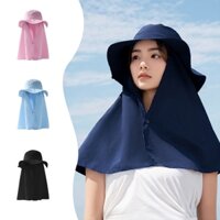 Mũ chống nắng Khăn choàng mùa hè Vành lớn Kem Bảo vệ cổ chống tia cực tím