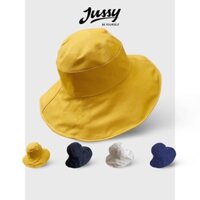 Mũ Chống Nắng Nữ Đội 2 Mặt 2 Màu Vành Rộng 16m JB31 Jussy Official Kiểu Nón Che Nắng Vải Cotton Chống Tia UV UPF50+