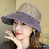 Mũ chống nắng nữ mùa hè, mũ rộng vành thoáng khí, mũ che nắng phong cách ngọt ngào Nhật Bản, mũ ngư dân đan