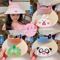 Mũ chống nắng nửa đầu cute , nón vành rộng đi biển du lịch , mũ chống nắng cho bé trai bé gái binshop