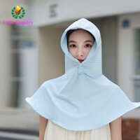 Mũ chống nắng SAHRAI Ice Silk, Khăn choàng chống nắng vành rộng Mũ ngư dân, Mũ chống tia cực tím thông thường Mũ bảo vệ cổ Mũ leo núi mùa hè