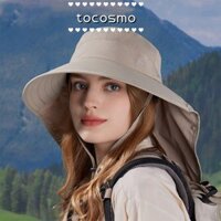 Mũ chống nắng vành rộng TOCOSMO Unisex, Mũ che mặt có thể tháo rời nhẹ, Khăn choàng bảo vệ cổ thoáng khí mùa hè Mũ câu cá chống nước cho nữ và nam giới