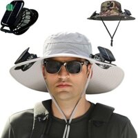Mũ chống nắng WDFQW có quạt năng lượng mặt trời Bãi biển thực tế thoáng khí