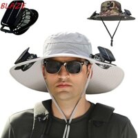 Mũ chống nắng YHFNDIYS có quạt năng lượng mặt trời chống nước dành cho nam giới thực tế