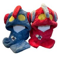 Mũ Chùm Đầu Kèm Khăn Cho Bé Trai Nón Len Lông Siêu Nhân Mềm Mịn Ấm Áp ( 3-7 tuổi )