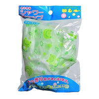 Mũ chùm tóc khi tắm in họa tiết xinh xắn, đáng yêu - Nội địa Nhật Bản - Xanh lá - Ếch 30cm