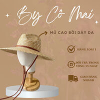 Mũ cói cao bồi Fedora , nón cói dây da vành rộng đi biển hottrend mùa hè [MC0015]