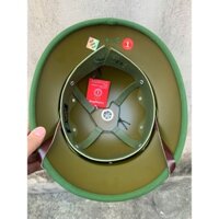 Mũ cối cao cấp quảng đông 1966 bao đập, cốt phíp tổng hợp cao cấp, vải xanh bền màu
