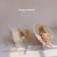 Mũ Cói Che Nắng Họa Tiết Hoa Hoạt Hình Phong Cách Nhật Bản Thời Trang Mùa Hè 2023