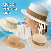 Mũ cói đi biển du lịch phong cách vintage cao cấp sang chảnh dành cho các quý cô