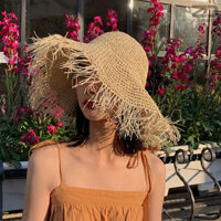 Mũ Cói Đi Biển Nữ, Nón Rơm Phong Cách Hàn Quốc MCDBN08 - Kaki