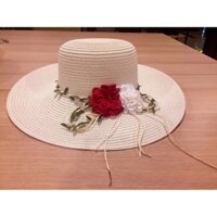 mũ cói đi biển vành rộng