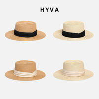 Mũ Cói Gaucho Rộng Vành Gắn Ruy Băng Xếp Ly (Hàng Dày Cứng Form )