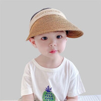 mũ cói hở chóp du lịch cho bé