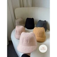 Mũ Cói Len Tai Mèo Thu Đông Cho Bé Trai Bé Gái, Mũ Dạ Tai Mèo Phong Cách Hàn Quốc Cho Bé HANNAH KIDS