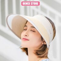Mũ cói luoi trai nửa đầu đi biển, Nón cói du lịch thể thao thời trang xᶖnh xắn dễ thương