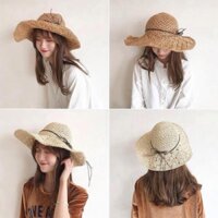 Mũ Cói Mềm Cột Nơ xinh free size