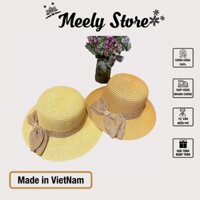 Mũ Cói Mềm Vành Nhỏ Gắn Nơ - Nón Cói Đi Biển Meely10