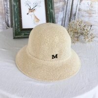 Mũ Cói, Nón Cói Mềm Vành Nhỏ Thời Trang Nữ Hàn Quốc Chữ M Màu Be - Mã NC336