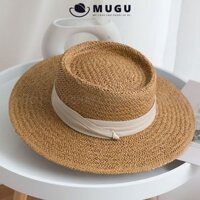 Mũ Cói Nữ Gaucho loại 1 MC58 Thoải Mái - Nón Cói Rộng Vành Chống Nắng | MUGU