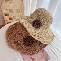 Mũ Cói Rộng Vành Chống Nắng Phong Cách Nhật Bản Thời Trang Đi Biển Mùa Hè Cho Nữ