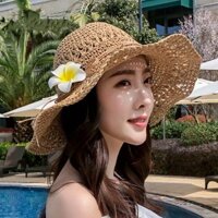 Mũ Cói Siêu Mềm Thắt Nơ Đan thuận tiện gấp gọn