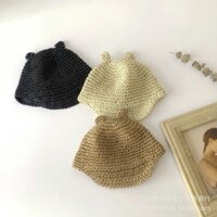 mũ cói tai gấu cho bé