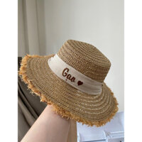 Mũ Cói Thêu Tên Cho Bé, Mũ Chống Nắng Cho Bé Đi Biển Nón Cói Cho Bé Gái Rộng Vành