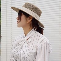 Mũ cói thưa cao cấp Gaucho Panama đi biển, đóng gói bằng hộp giữ form