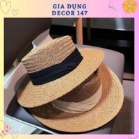 Mũ cói vành cực xinh form cứng cáp kèm hình thật