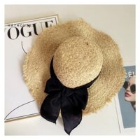 Mũ cói vành rộng cói tự nhiên Raffia cao cấp mùa hè FIONA