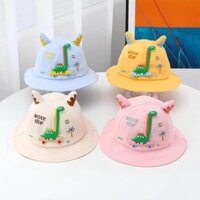 Mũ CỦA BÉ bucket tai bèo vành cực dễ thương trai gái Nón BO trung mũ vành khủng long cho bé