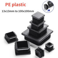 Mũ cuối trống màu đen bằng nhựa vuông | Phích cắm Bung Vỏ bụi trang trí 13x13mm-100x100mm