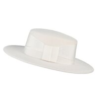 Mũ dạ vành tròn nơ lụa siêu sang chảnh