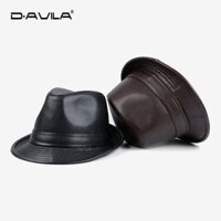 Mũ đen nam mùa xuân mũ trung niên và người già mũ B Mũ đen nam mùa xuân Mũ hàng đầu người trung niên Mũ Jazz cổ điển Anh Mũ da Mũ bố quý ông 08.311