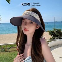 Mũ đi biển KOMI nón nửa đầu nữ chống uv thời trang xinh xắn trẻ trung mùa hè