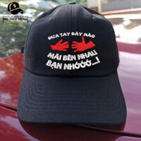 Mũ đôi bạn thân thêu chữ, quà tặng cá tính