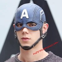 Mũ đội đầu NORMAN6G Captain America, Siêu anh hùng có cằm Trang phục hóa trang Captain America, Đạo cụ hóa trang 3D Công lý ngộ nghĩnh Cổ điển Marvel Mũ đội đầu Captain America Người hâm mộ
