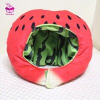 Mũ dưa hấu, Sử dụng đôi Vỏ đầu bền Mũ nón trái cây mới lạ cho đồ dùng dự tiệc Giáng sinh Đạo cụ biểu diễn Carnival Cosplay