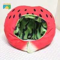 Mũ dưa hấu, Sử dụng đôi Vỏ đầu bền Mũ nón trái cây mới lạ cho đồ dùng dự tiệc Giáng sinh Đạo cụ biểu diễn Carnival Cosplay