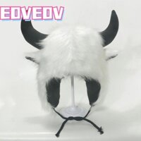 Mũ EOVEOV Bison, Mũ dày Unisex Bullhead Sang Trọng, Chống Gió Có Sừng Mũ Bông Tai Lông Tơ
