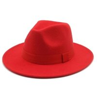 Mũ Fedora Nữ Mùa Đông Mũ Ruy Băng Mũ Nam Rộng Vành Cổ Điển Mũ
